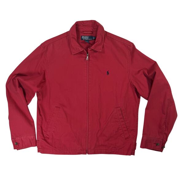 Polo Ralph Lauren Jacket Men's XL Red Harrington Full Zip Lightweight Classic - Picture 1 of 8